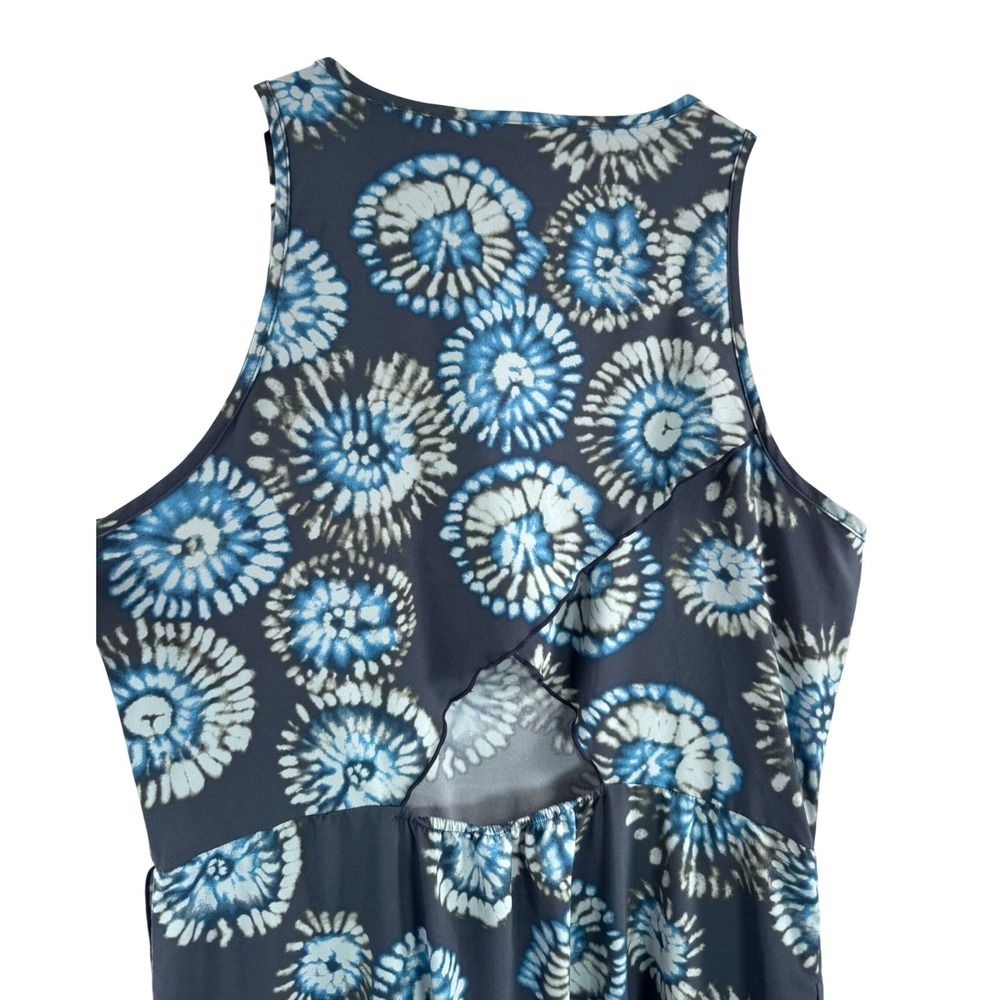 Toad&Co Navy Maxi Dress with Light Blue Floral Print - Picture 4 of 9